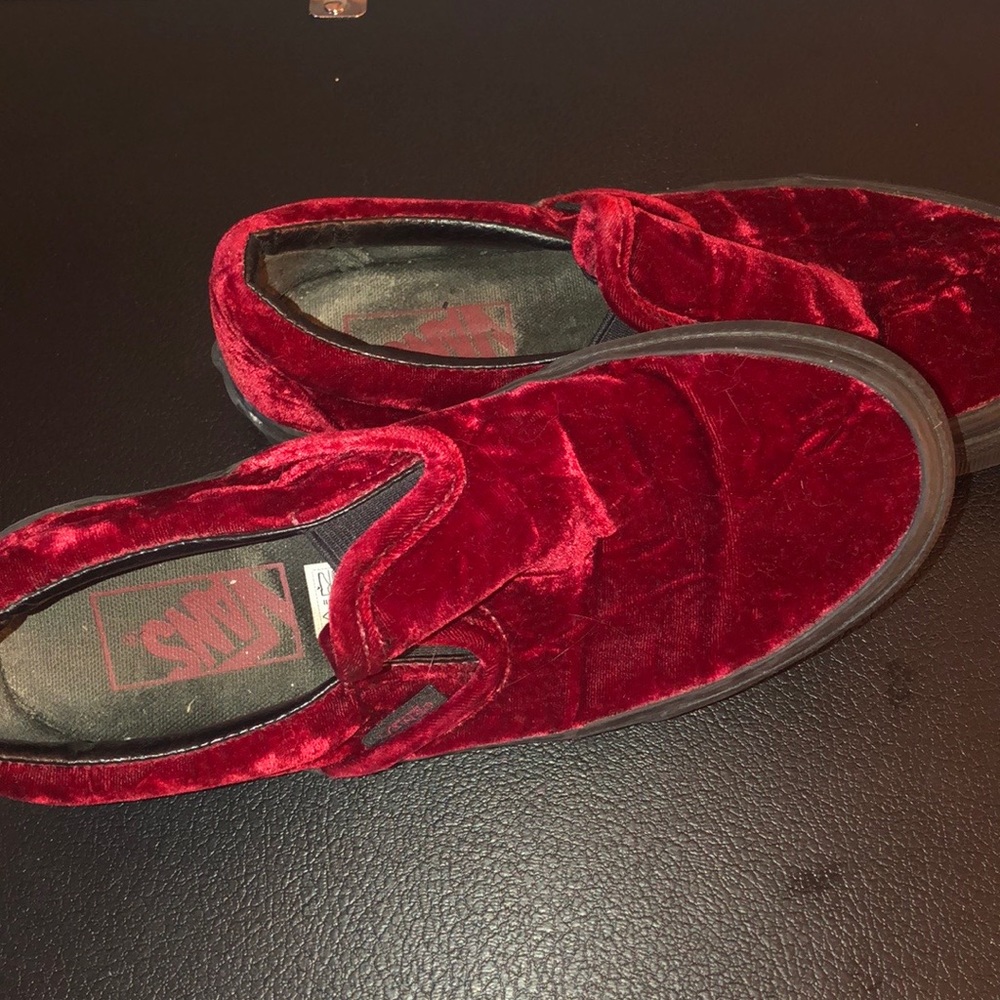 Red velvet Vans